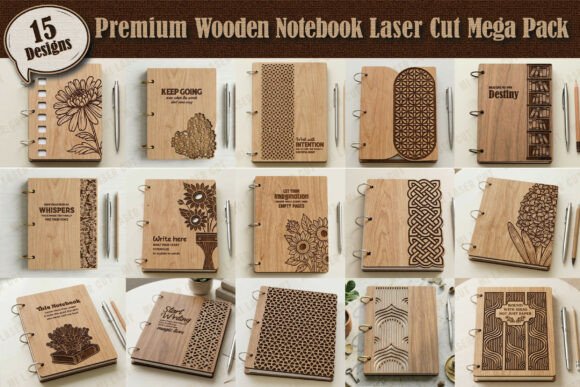Download Premium Wooden Notebook Cover Mega Pack - Book cover Collection
