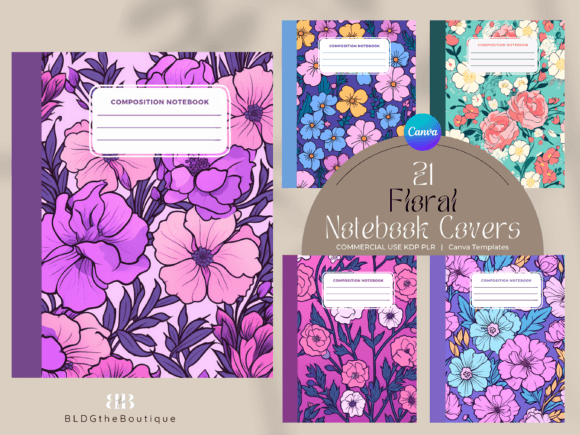 Download Floral Composition Notebook Covers KDP - Book cover Collection
