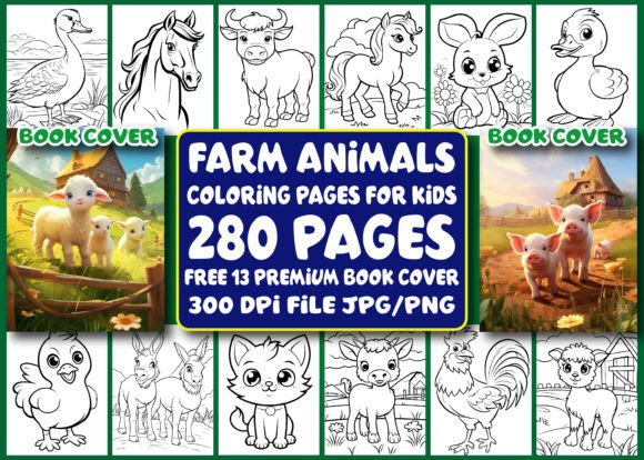 Download 280 Farm Animals Coloring Pages - Premium Resources