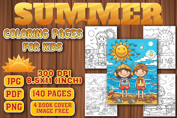 Download Summer Coloring Pages Kids (Book Cover) - Book cover Collection