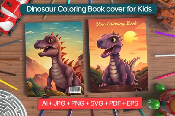 Download Dinosaur Coloring Book Cover for Kids - Book cover Collection
