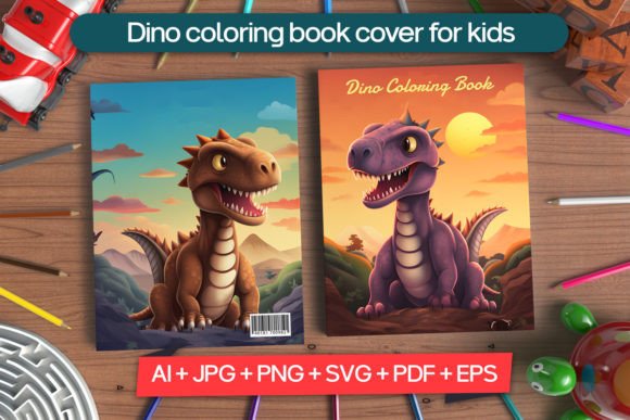Download Dino Coloring Book Cover for Kids - Book cover Collection