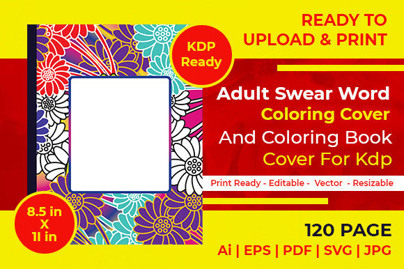 Download Abstract Coloring Book Cover 2 for Kdp - Book cover Collection