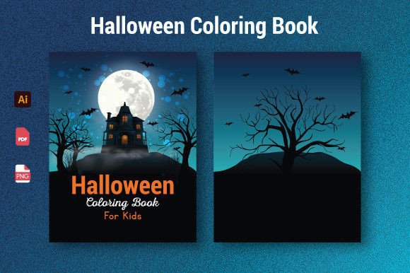 Download Halloween Coloring Book Cover for Kids - Book cover Collection