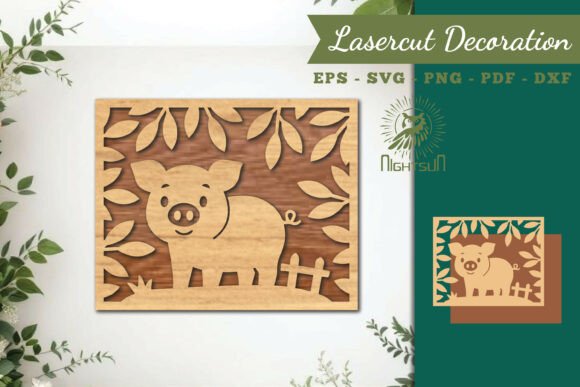Download Pig Lasercut Decoration SVG - Decoration Collection