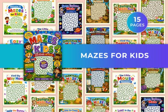 Download Mazes for Kids KDP Graphic - Premium Resources