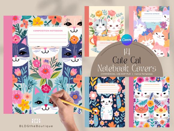 Download Cute Cat KDP Composition Notebook Covers - Book cover Collection