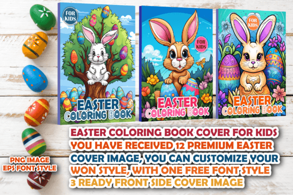 Download Easter Coloring Book Cover for Kids - Book cover Collection