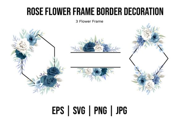 Download Rose Floral Frame Decoration Set - Decoration Collection