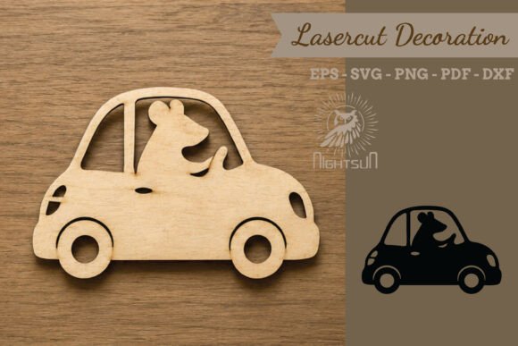 Download Mice Drive Vehicles Lasercut Decoration - Decoration Collection