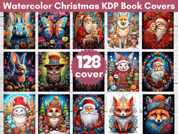 Download Watercolor Christmas KDP Book Covers - Book cover Collection