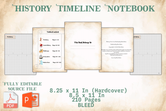 Download History Timeline Notebook - Kdp Niche - Notebook Collection