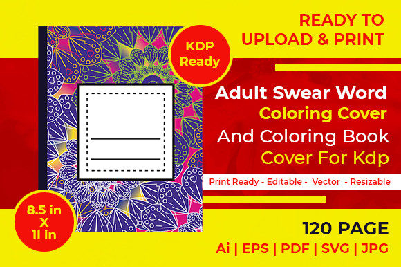 Download Abstract Coloring Book Cover for Kdp - Book cover Collection