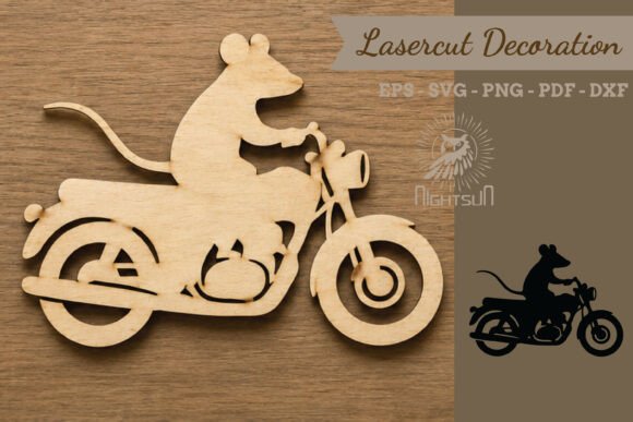 Download Mice Drive Vehicles Lasercut Decoration - Decoration Collection